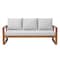 Alaterre Furniture Grafton Eucalyptus 3-Seat Outdoor Bench with Gray Cushions ANGT03EBO - alternate 6